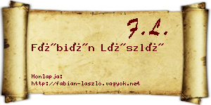 Fábián László névjegykártya
